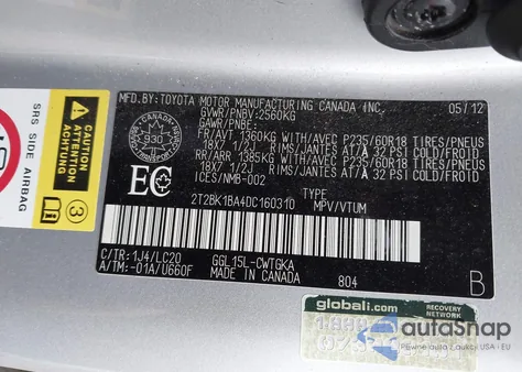 2013 Lexus Rx 350 F Sport z USA, uszkodzony, nr VIN 2T2BK1BA4DC160310